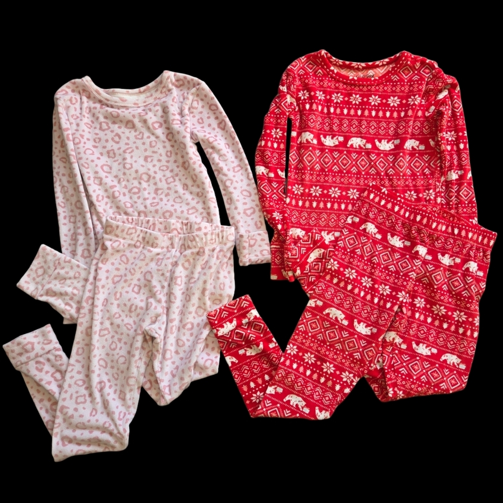 Girls Cozy Pajamas Bundle. Cat & Jack size 8.